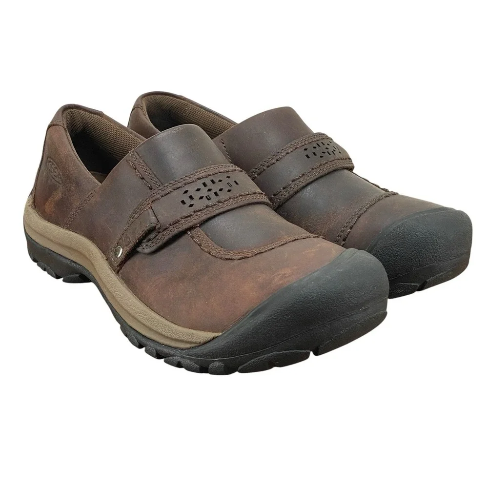 KEEN Kaci Presidio Loafers Shoes Women's Size 9 Brown Bison Leather Casual